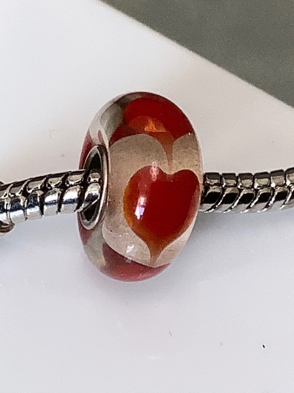 New Murano Glass Floral Charm/Bead for Snake Chain Bracelet or Necklace